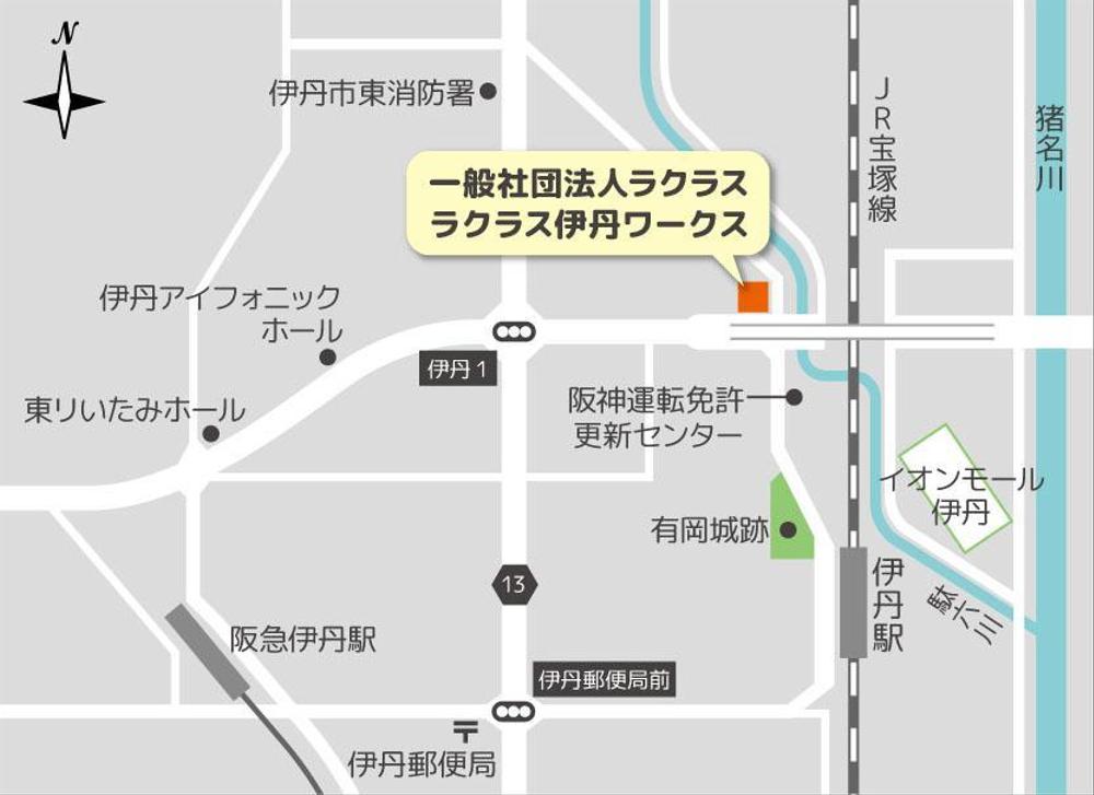 新規オープンした福祉事業所の案内地図作成