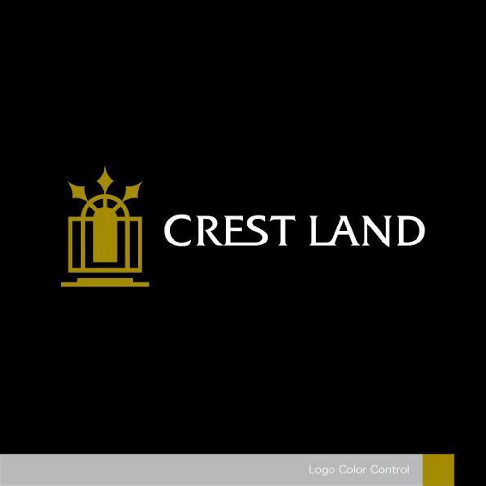 不動産関連会社「CREST LAND」のロゴ作成