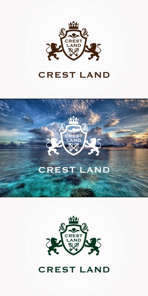red3841 (red3841)さんの不動産関連会社「CREST LAND」のロゴ作成への提案