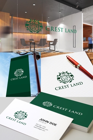 YOO GRAPH (fujiseyoo)さんの不動産関連会社「CREST LAND」のロゴ作成への提案
