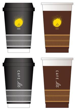 Nyapdesign ()さんの人気カフェのお持ち帰り用プラスチックコップ＆紙コップの全面デザインへの提案