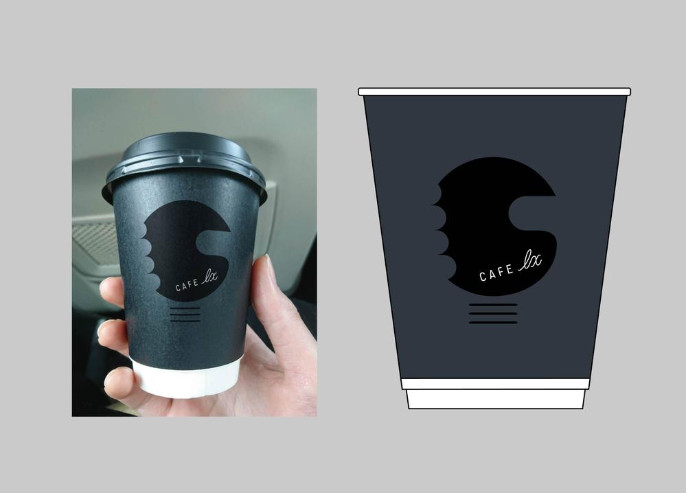 人気カフェのお持ち帰り用プラスチックコップ＆紙コップの全面デザイン
