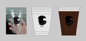 hako (EYES)さんの人気カフェのお持ち帰り用プラスチックコップ＆紙コップの全面デザインへの提案