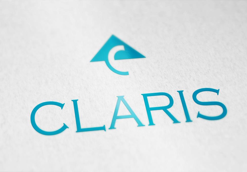 ホテル運営会社　CLARIS　RESORT の名刺や封筒などに印刷するロゴ