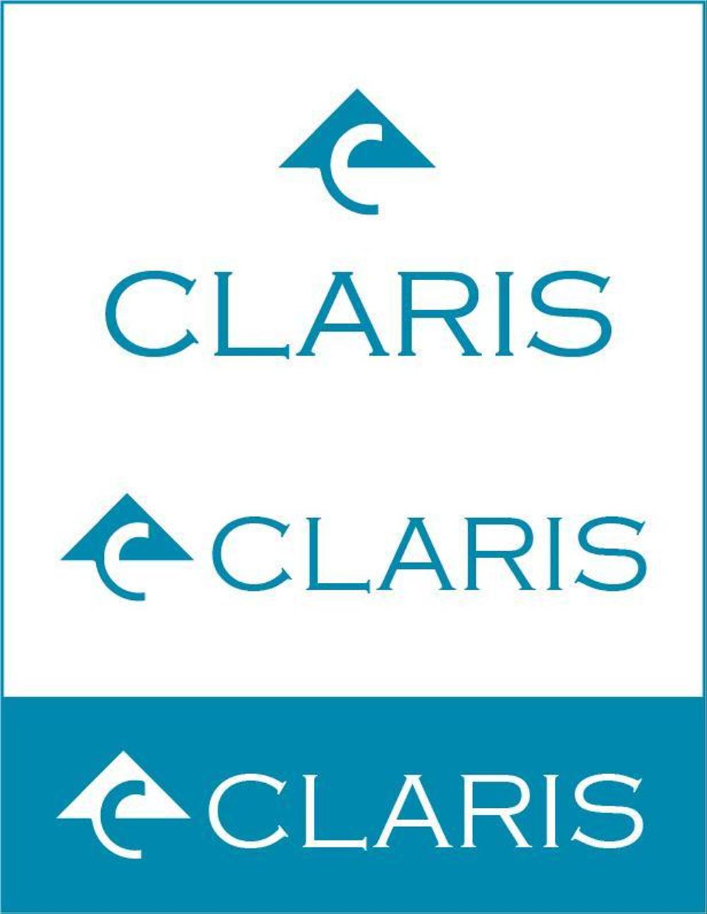 ホテル運営会社　CLARIS　RESORT の名刺や封筒などに印刷するロゴ