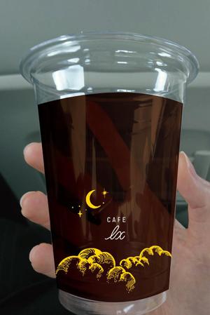 D0917 (D0917)さんの人気カフェのお持ち帰り用プラスチックコップ＆紙コップの全面デザインへの提案