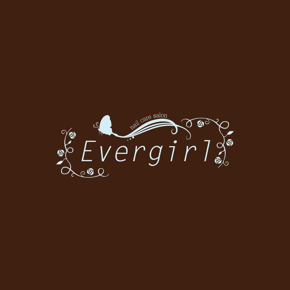 「nail care salon Evergirl」のロゴ作成