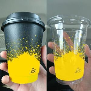 orange01 (orange01)さんの人気カフェのお持ち帰り用プラスチックコップ＆紙コップの全面デザインへの提案