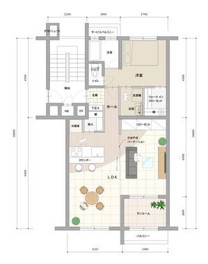 A S Design Studio (1as_design)さんの団地のリノベーション間取り平面図プランの募集への提案