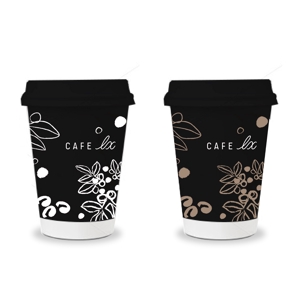 LeBB_23 (LeBB_23)さんの人気カフェのお持ち帰り用プラスチックコップ＆紙コップの全面デザインへの提案