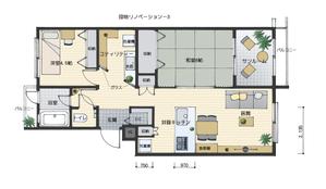 ki-mi  (ki2116)さんの団地のリノベーション間取り平面図プランの募集への提案