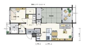 ki-mi  (ki2116)さんの団地のリノベーション間取り平面図プランの募集への提案