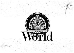 殿 (to-no)さんの新ブランド「World」のロゴ（文字×プロビデンスの目）への提案