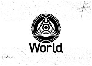 殿 (to-no)さんの新ブランド「World」のロゴ（文字×プロビデンスの目）への提案