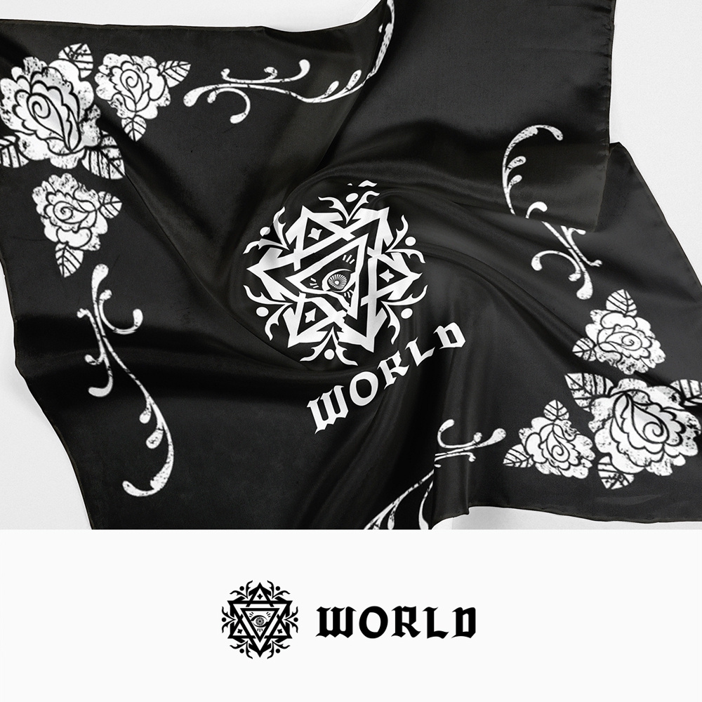 新ブランド「World」のロゴ（文字×プロビデンスの目）
