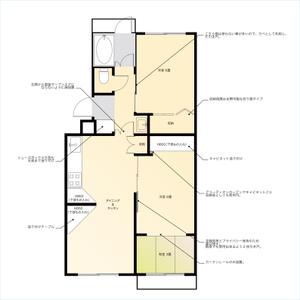 G-crep (gcrep)さんの団地のリノベーション間取り平面図プランの募集への提案