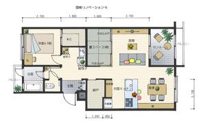 ki-mi  (ki2116)さんの団地のリノベーション間取り平面図プランの募集への提案