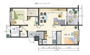 ki-mi  (ki2116)さんの団地のリノベーション間取り平面図プランの募集への提案