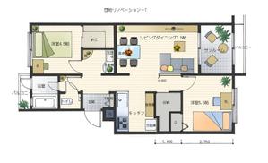 ki-mi  (ki2116)さんの団地のリノベーション間取り平面図プランの募集への提案