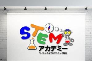 artisan-j (artisan-j)さんの理科実験＆プログラミング教室「STEM アカデミー」のロゴへの提案