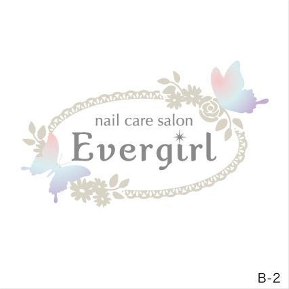 「nail care salon Evergirl」のロゴ作成