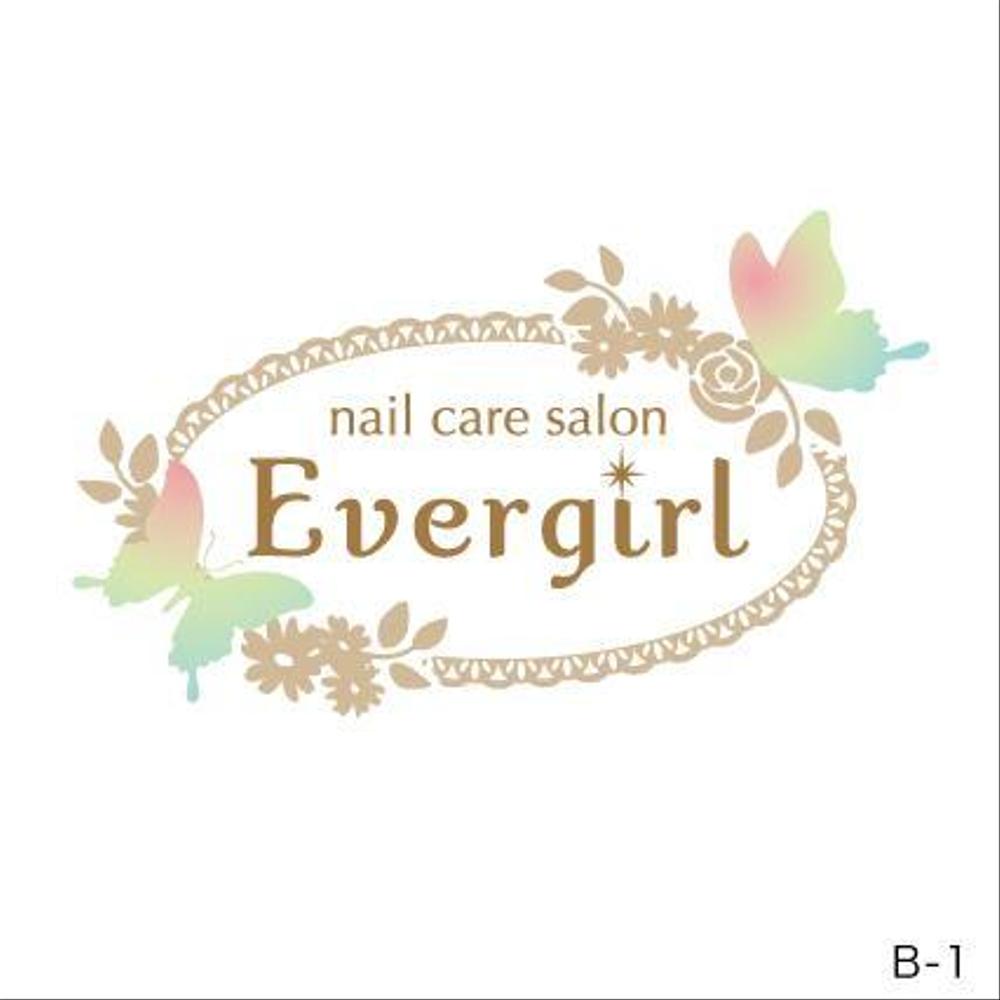 「nail care salon Evergirl」のロゴ作成