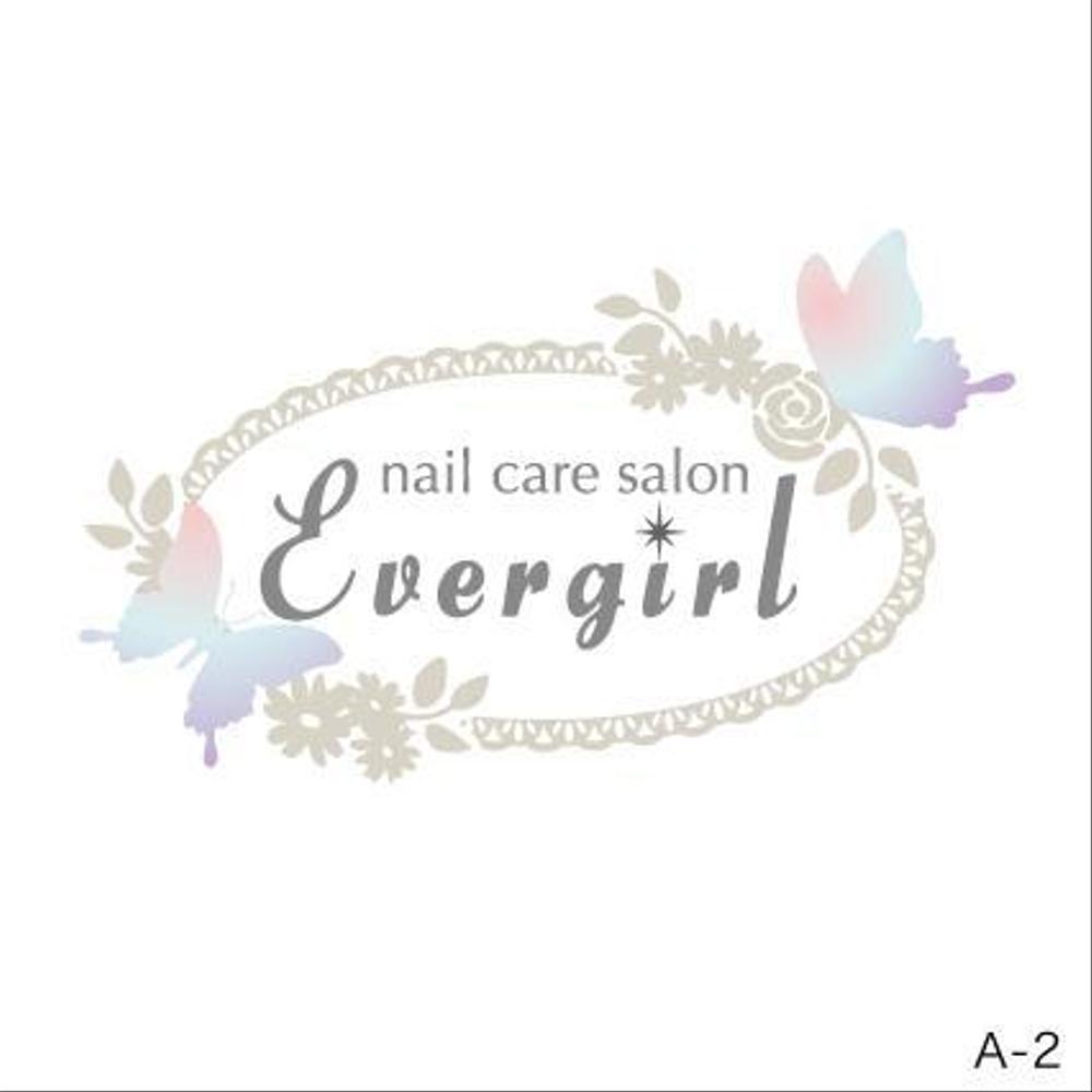 「nail care salon Evergirl」のロゴ作成