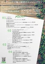 longyilangl (longyilangl)さんのオーガニックヘアサロンloops hairのオーガニックカラー＆ピュアハーブヘナカラーキャンペーンのチラシへの提案