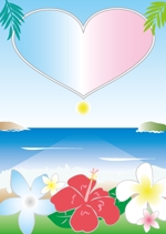 Ma_Atelier (ma-atelier)さんの【ハワイの雰囲気】ウェルカムボード（フィギュアとプリザーブドフラワー付き）の背景画像デザインへの提案
