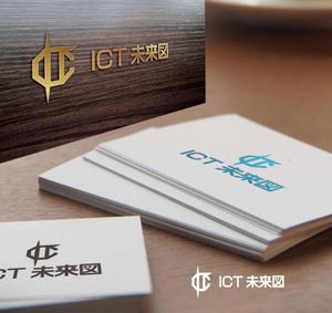 KOZ-DESIGN (saki8)さんの新規開設ブログサイト「ICT未来図」のロゴへの提案