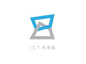 TK デザイン事務所 (TKeN773)さんの新規開設ブログサイト「ICT未来図」のロゴへの提案