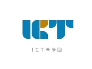 TK デザイン事務所 (TKeN773)さんの新規開設ブログサイト「ICT未来図」のロゴへの提案