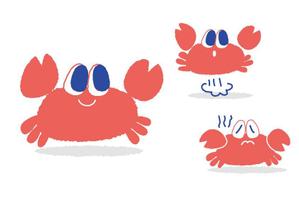サイトウハルナ (harco0310)さんのカニのキャラクターデザインへの提案