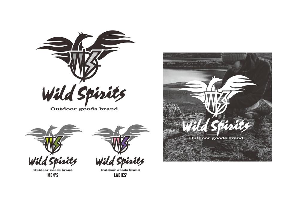 アウトドアブランド「Wild Spirits」のロゴ、マーク