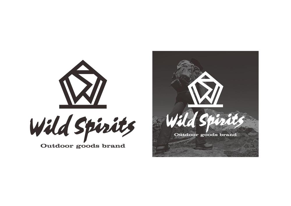 アウトドアブランド「Wild Spirits」のロゴ、マーク