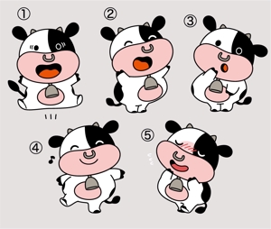 BlackPenguin (BlackPenguin)さんの牛のキャラクターデザインへの提案
