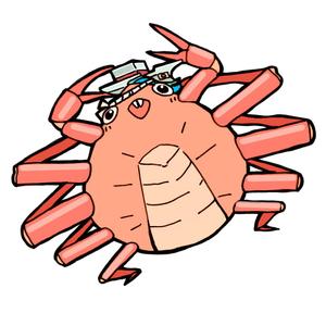 尾﨑 (ameko_06)さんのカニのキャラクターデザインへの提案