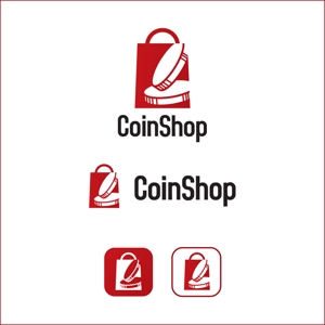 queuecat (queuecat)さんの仮想通貨を買えるオンライン店舗というサービスを提供する「Coinshop」のロゴへの提案
