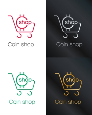 jp tomo (jp_tomo)さんの仮想通貨を買えるオンライン店舗というサービスを提供する「Coinshop」のロゴへの提案