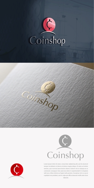 mg_web (mg_web)さんの仮想通貨を買えるオンライン店舗というサービスを提供する「Coinshop」のロゴへの提案
