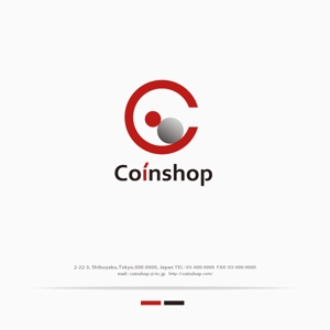 H-Design (yahhidy)さんの仮想通貨を買えるオンライン店舗というサービスを提供する「Coinshop」のロゴへの提案