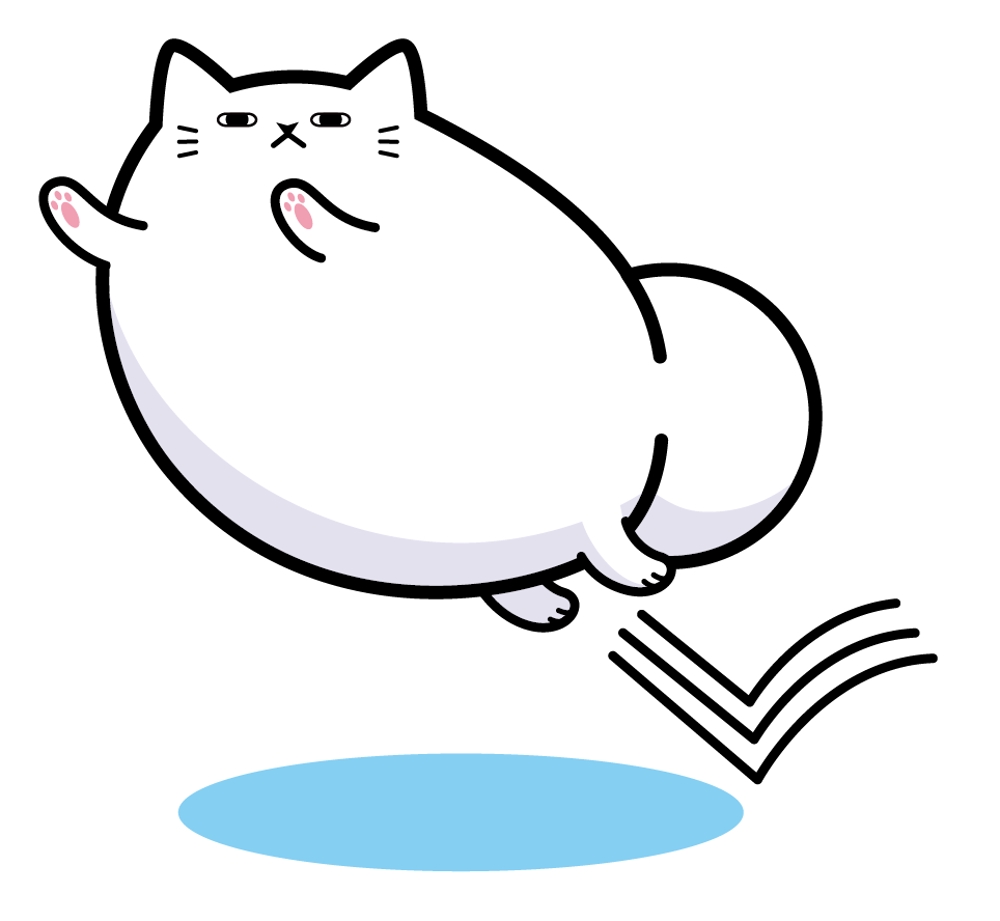レンタルサーバーのネコのキャラクターデザイン