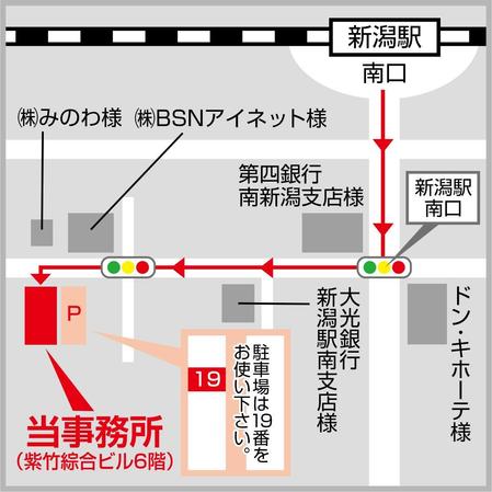 移転する事務所の案内地図の作成 名刺の裏に添付したい の依頼 外注 地図 案内図作成の仕事 副業 クラウドソーシング ランサーズ Id