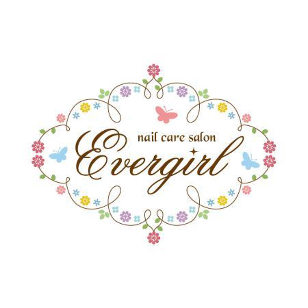 「nail care salon Evergirl」のロゴ作成