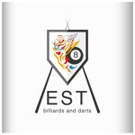 T-design (fiverb2)さんのビリヤードとダーツのお店  ESTのロゴへの提案