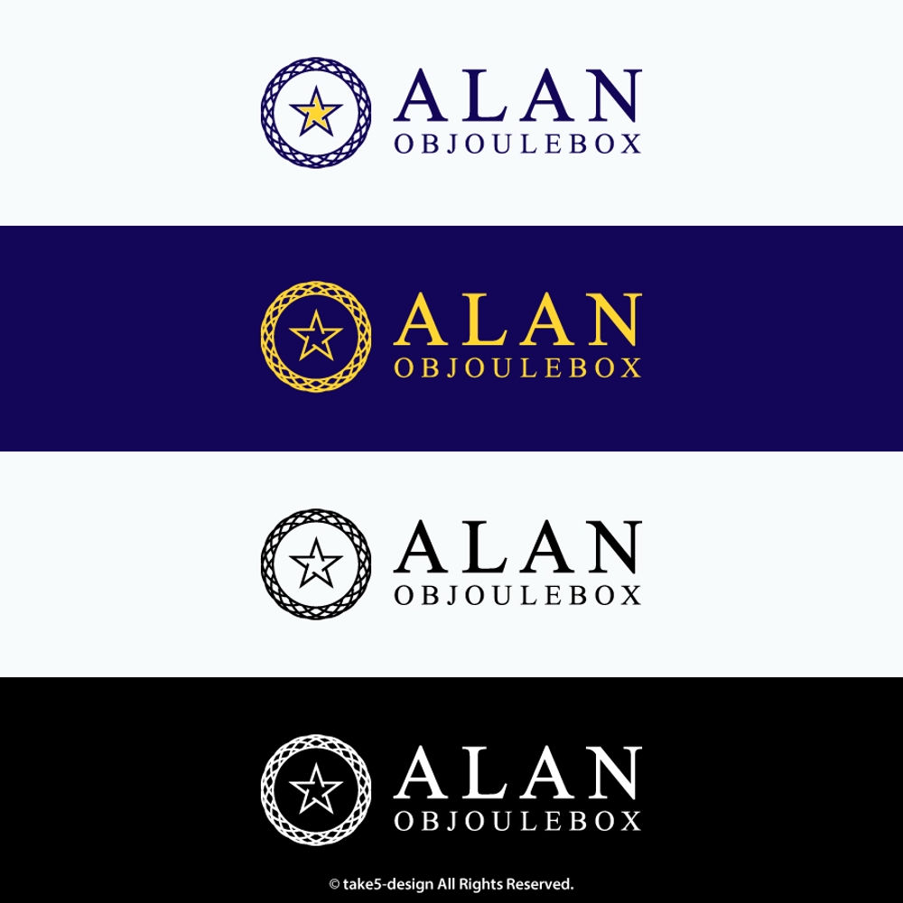 美肌ブランドのロゴ「ALAN OBJOULEBOX」
