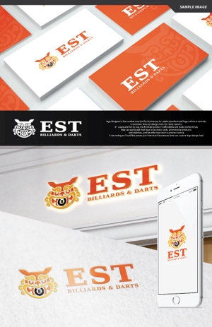 take5-design (take5-design)さんのビリヤードとダーツのお店  ESTのロゴへの提案
