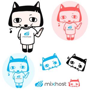 佐々木ひさ枝 (dharmayoga)さんのレンタルサーバーのネコのキャラクターデザインへの提案