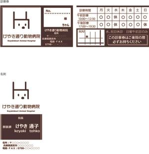 さんの動物病院の診察券、名刺の制作依頼への提案