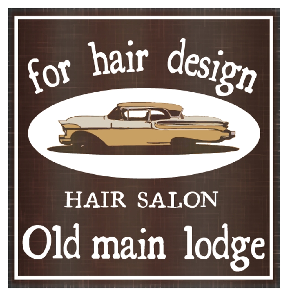 美容室「Old main lodge」のロゴ作成